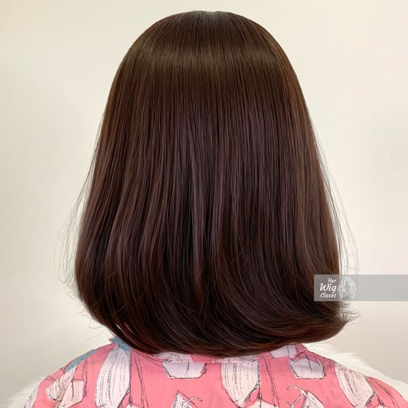 Dark Brown Bob Wig with Bangs | Mothers Day Gift | Zara - Picture 4 of 4